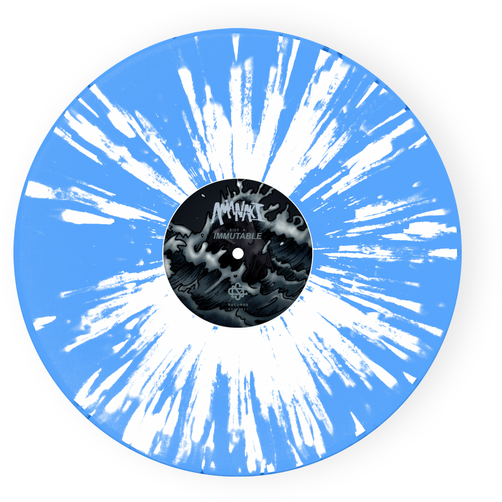Amanaki - Immutable 'Blue Opaque w/ White Splatter' 12